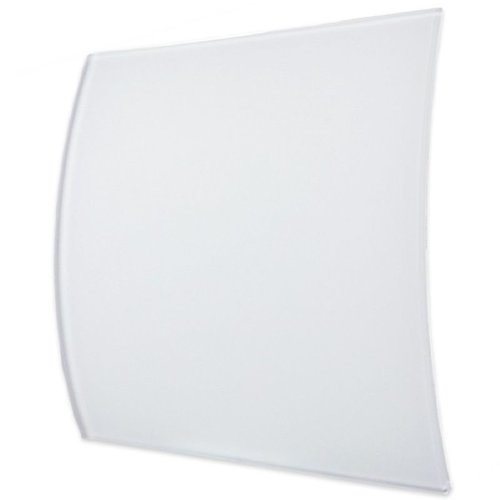 Ventilatierooster Design BWS Ventilatie Vierkant 10cm Gebogen Glas Mat Wit 