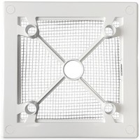 Ventilatierooster Design BWS Ventilatie Vierkant 10cm Vlak Glas Mat Wit