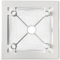 Ventilatierooster Design BWS Ventilatie Vierkant 10cm Vlak Glas Mat Zwart
