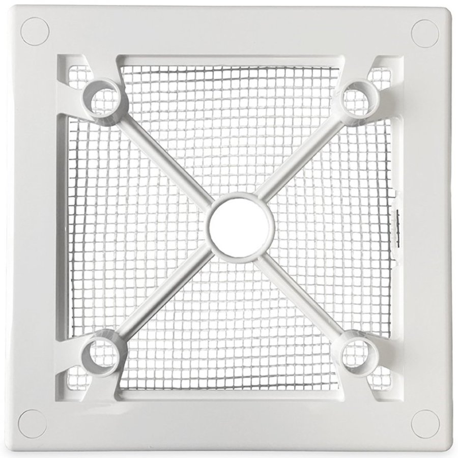 Ventilatierooster Design BWS Ventilatie Vierkant 10cm Vlak Glas Mat Zwart