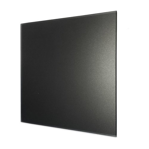 Ventilatierooster Design BWS Ventilatie Vierkant 12.5cm Vlak Glas Mat Zwart 