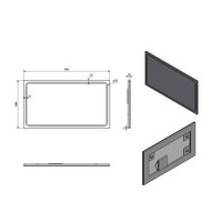 Badkamerspiegel Sapho Gemini II 90x50 cm LED-Strips