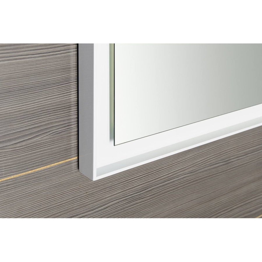 Badkamerspiegel Sapho Flut 120x70 cm LED-Verlichting Omlijsting Wit