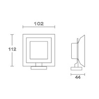 Zeephouder Sapho Apollo Hangend 10.2x11.2 cm Melkglas / Chroom