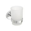 Bekerhouder Sapho X-Round Hangend 7x10 cm Chroom / Melkglas