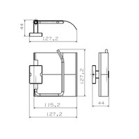 Toiletrolhouder Sapho Apollo 12.7x12.7 cm met Klep Chroom