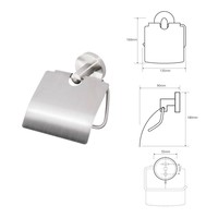 Toiletrolhouder Sapho X-Steel 13.5x16 cm met Klep Geborsteld RVS