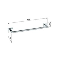 Handdoekhouder Sapho X-Square Hangend 50 cm Chroom