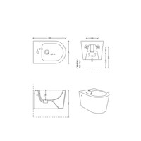 Bidet Salenzi Form Square Glans Wit