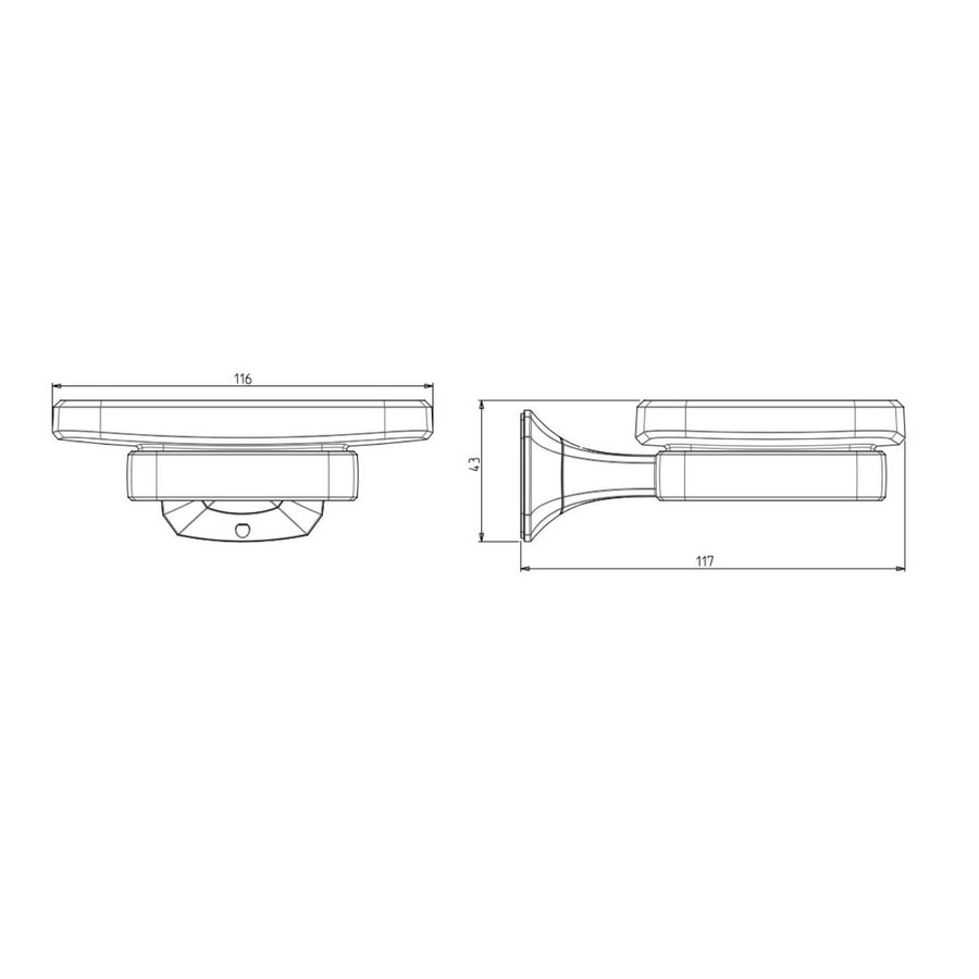 Zeephouder Sapho Aida Hangend 11.6x4.3 cm Chroom / Satijnglas