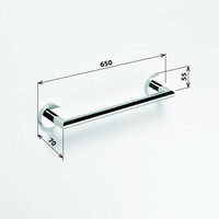 Handdoekhouder Sapho X-Round Rond 65 cm Chroom