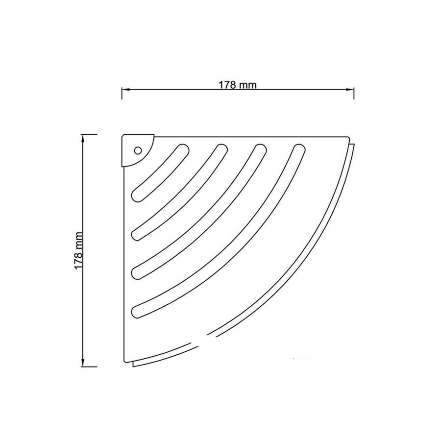 Hoek Planchet Sapho Smart 17.8x17.8 cm Chroom