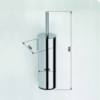 Toiletborstelhouder Sapho X-Round Hangend Rond 10x39 cm Chroom