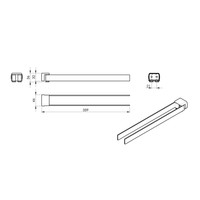 Dubbele Handdoekhouder Sapho Pirenei Draaibaar 35.9 cm Chroom