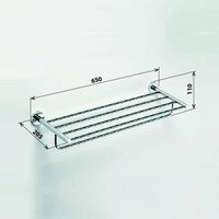 Dubbele Handdoekhouder Sapho X-Round Hangend met Plankopslag 65 cm Chroom