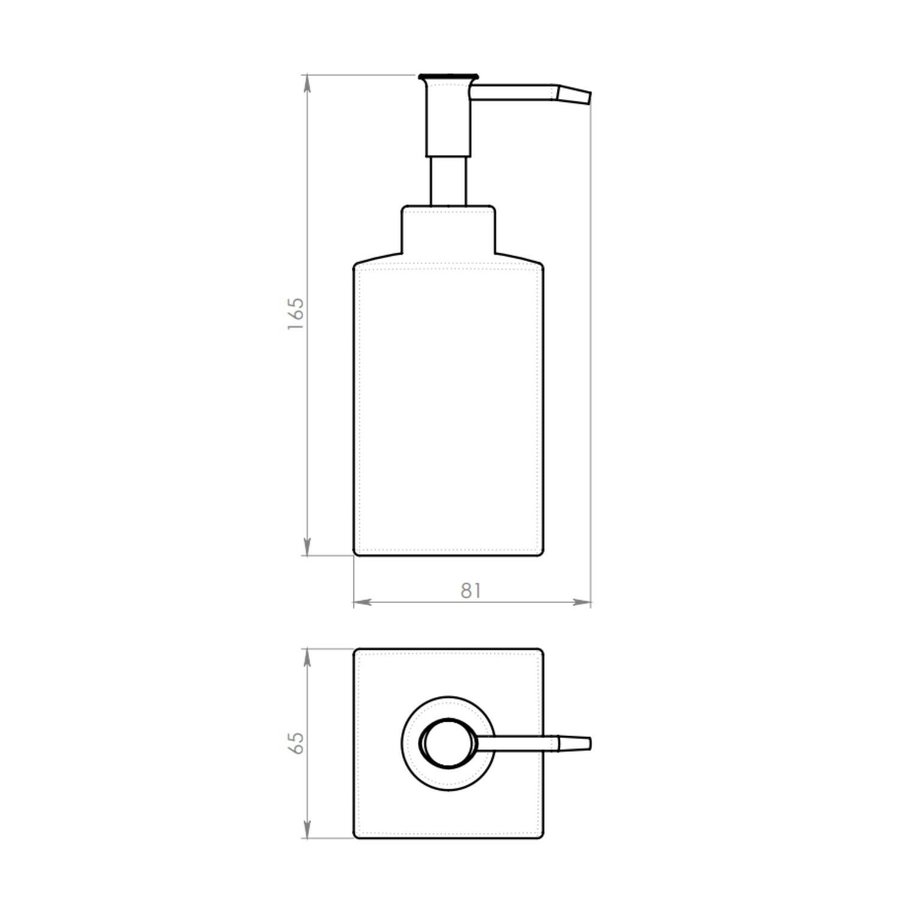 Zeepdispenser Sapho Verbena Vrijstaand 16.5x6.5 cm Keramiek Wit