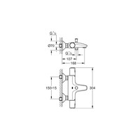 Grohe Bad/douchemengkraan Precision Start Chroom