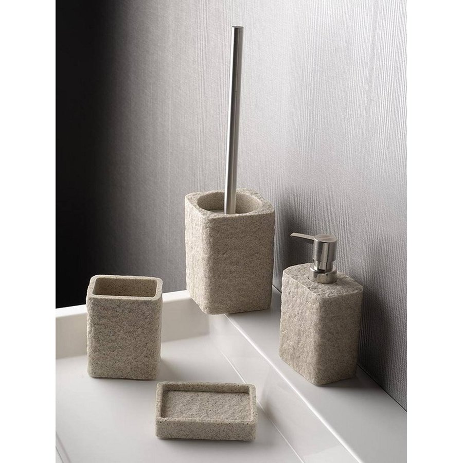 Tandenborstelhouder Sapho Aries Vrijstaand 11.8x9.4x6.6 cm Polyresin Beige