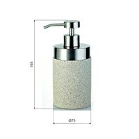 Zeepdispenser Sapho Stone Vrijstaand 300 ML Polyresin Beige