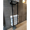 Handdoekenrek AQS Industrieel 95x25x20 cm Zwart