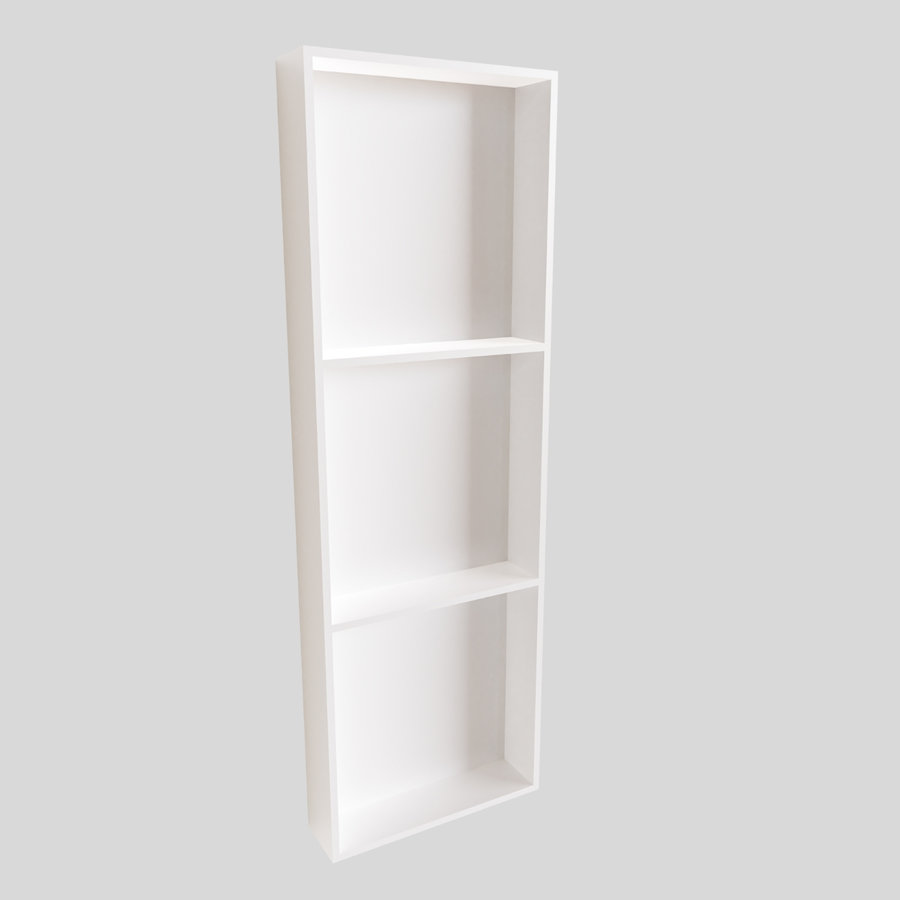 In Of Opbouwnis Boss & Wessing 89.5x29.5x8 cm met 3 Schappen Wit