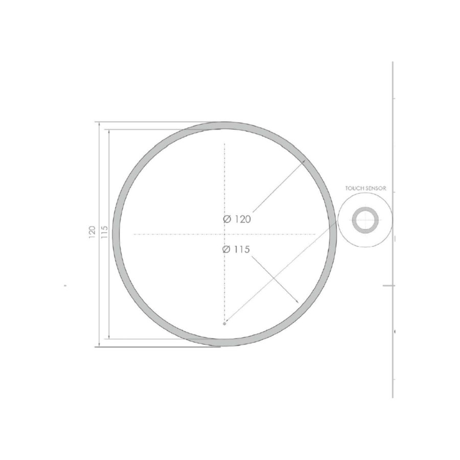 Ronde Badkamerspiegel LED BWS Spark Edge 120 cm