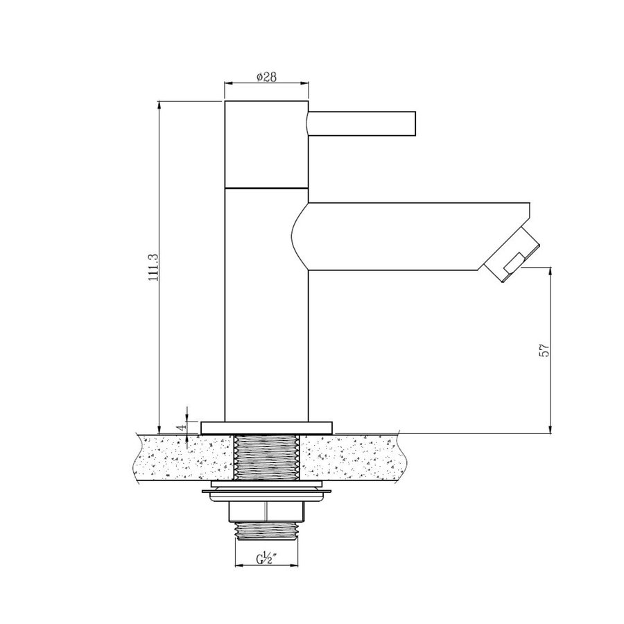 Fonteinkraan Boss & Wessing Aloni Verchroomd Messing 1/2'' Aansluiting