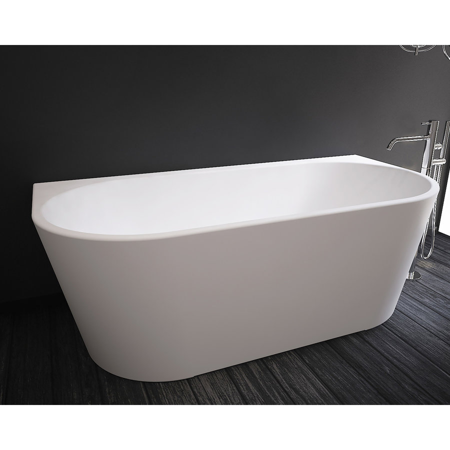 Ligbad NJOY Thalia 170x80 cm Acryl Mat Wit inclusief Afvoer en Badpotenset