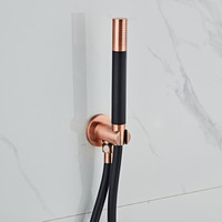 Inbouw Regendouche Set Boss & Wessing Copper Pro Wanduitloop en Staaf Handdouche Geborsteld Koper 30 cm