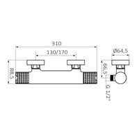 Opbouw Douchekraan GRB Aura Thermostatisch Chroom