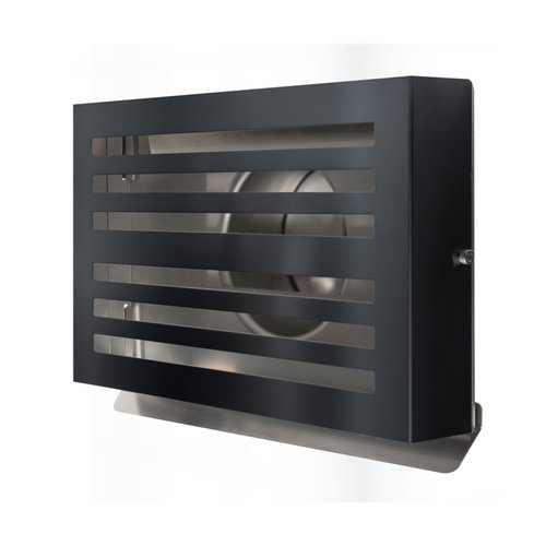 Overdruk Ventilatierooster Beta 15 cm Mat Zwart 