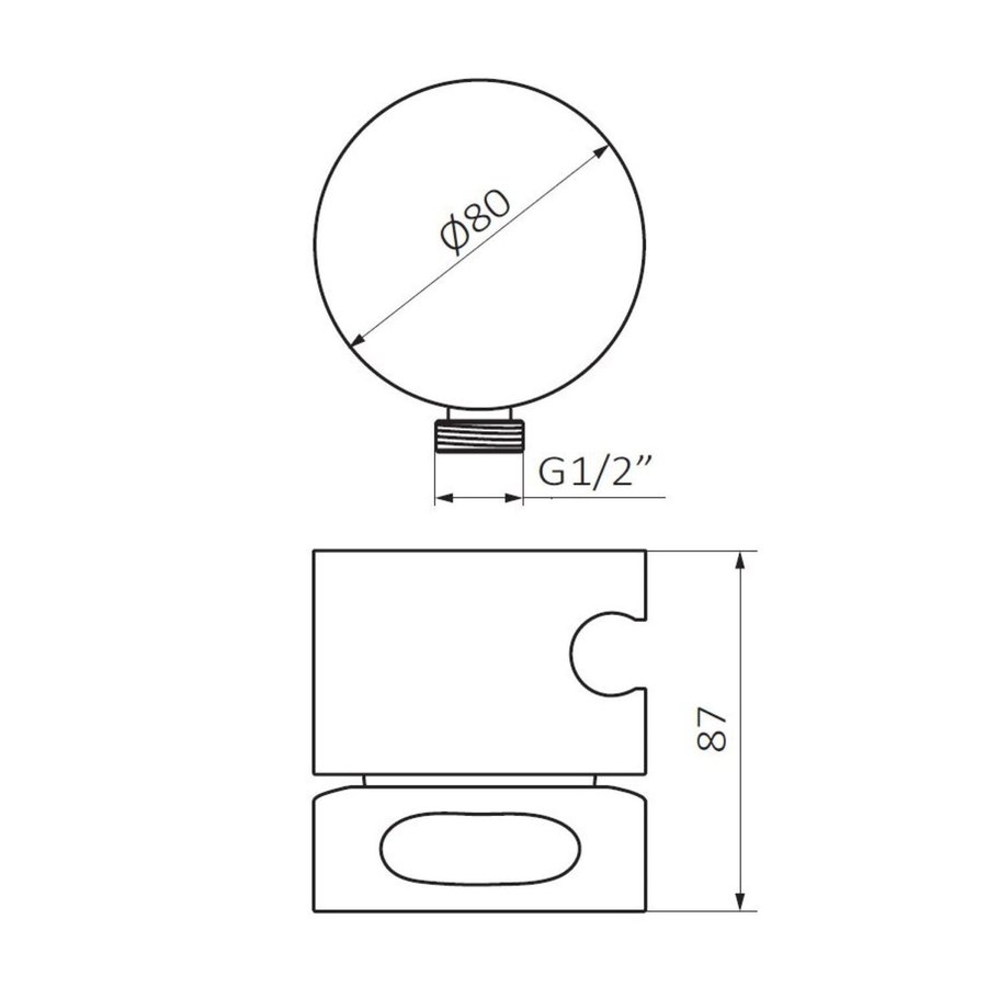 Inbouw Douchekraan GRB InCool ⌀80 mm Messing Chroom