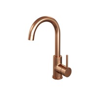 Wastafelmengkraan Brauer Copper Edition Coldstart Opbouw Hoog Gebogen Ronde Hendel Geborsteld Koper PVD