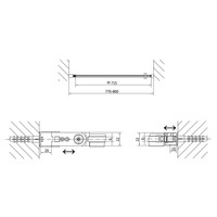 Douchedeur Sapho Zoom Line Black Draaideur 80x200 cm 6 mm Gecoat Glas Mat Zwart