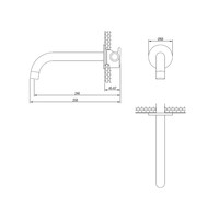 Uitloop Brauer Gebogen Incl Rozet 65mm PVD-Coating Geborsteld Nikkel