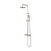 Brauer Regendouche Brauer Brushed Showerpipe Met Thermostaat 20cm 3 Standen Geborsteld Nikkel