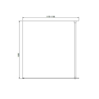 NIET MEER LEVERBAAR Douchewand Van Rijn ST04 Helder Glas 8 mm Aluminium Profiel Zwart 120x200 cm