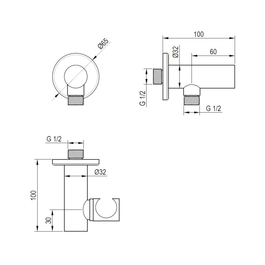 Handdouchehouder Brauer Brushed Verstelbaar Geborsteld Nikkel