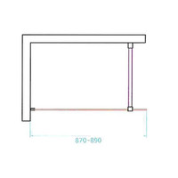 Douchewand Van Rijn ST04 Helder Glas 8 mm 6 delen Aluminium Profiel Zwart 90x200 cm