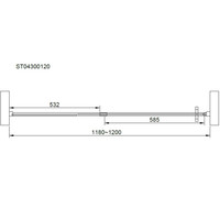 Nisdeur Van Rijn ST04 Aluminium Profiel 6 mm Helder Glas 120x200 cm Zwart Frame