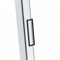 Douchecabine Van Rijn Vijfhoek Aluminium Zwart 100x200 Dubbelzijdige Nanocoating 6 mm Helder Glas
