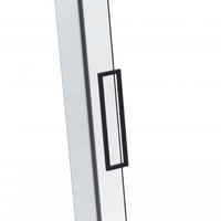 Douchecabine Van Rijn Vijfhoek Aluminium Zwart 90x200 Dubbelzijdige Nanocoating 6 mm Helder Glas