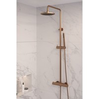 Regendouche Brauer Copper Showerpipe Met Thermostaat 20cm Koper
