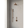 Brauer Thermostatisch Inbouwdoucheset Brauer Copper 20cm Hoofddouche Wandarm Staafhanddouche op Glijstang Koper