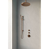 Brauer Thermostatisch Inbouwdoucheset Brauer Copper 30cm Hoofddouche Plafondarm Staafhanddouche op Glijstang Koper