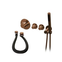 Inbouwthermostaatset Brauer Copper Incl Staafhanddouche En Badafvoer Koper