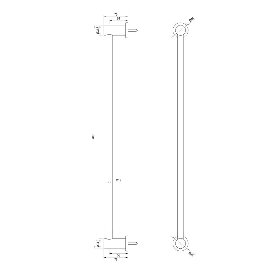 Glijstang Brauer Copper 70 cm Koper