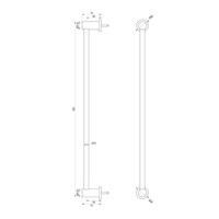 Glijstang Brauer Brushed 70cm Geborsteld Nikkel