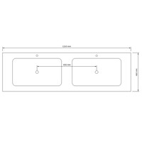 AKTIE! Badmeubel Boss & Wessing Paris 120 cm Compleet Geleverd Hoogglans Antraciet (2 kraangaten)