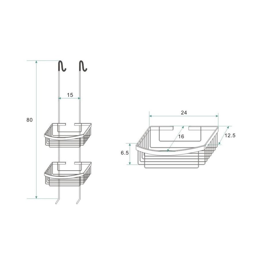 Doucherek Boss & Wessing Ophangrek voor Inloopdouche Geborsteld Staal
